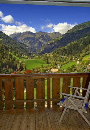 Pension Alpenhof Unterkunft Blick Vom Balkon - Südtirol Passeiertal ...